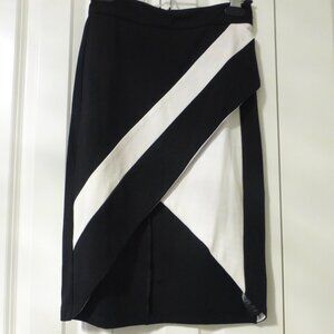 BEBE black and white colorblock pencil skirt